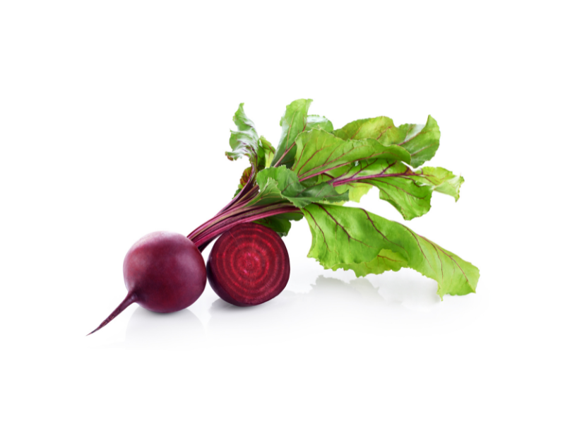Life Extension, two beets with leafy heads on white background TMG supplement